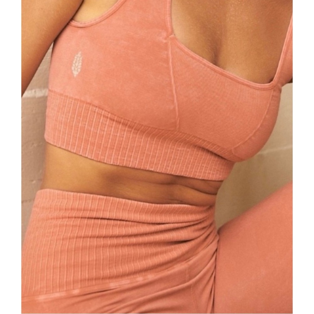 Free People Movement Good Karma Square-Neck Bra Desert Dune XS/S